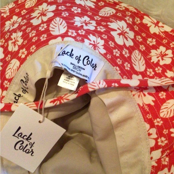 1 LEFT ! Rare Lack of  Color hibiscus cotton bucket hat - Picture 7 of 7